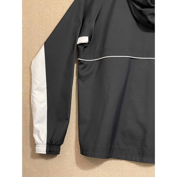 Reebok Jacket Men's Medium Black Hooded Zipper Pockets - Picture 10 of 11